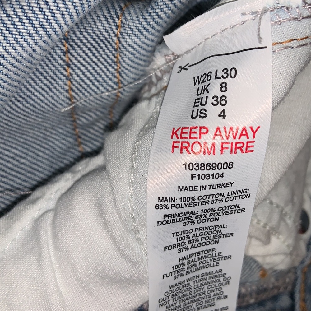 NWOT TopShop Kort Straight Leg Jeans - Picture 6 of 12